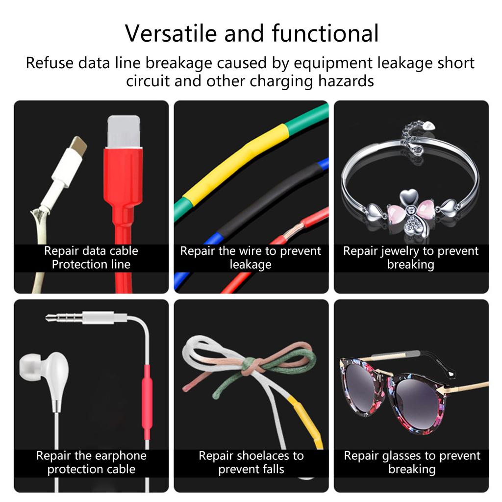 900 Pcs Electric Insulation Heat Shrink Tube Insulation Sleeving Electrical Wire Cable Wrap Assortment 2:1 Shrink Ratio