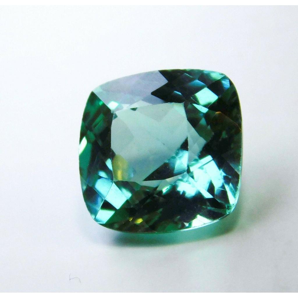 Natural Green Grandidierite Loose Gemstone Square Cushion 8.15 ct for Jewelry Making and Crafts