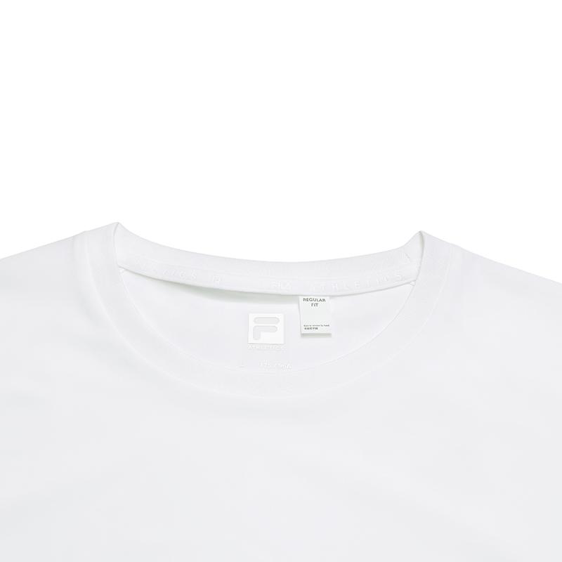 FILA Fitness Classic Basic Versatile Sports Training Casual Cool Dry Short Sleeve T-Shirt Men tops White A51M621106FWT