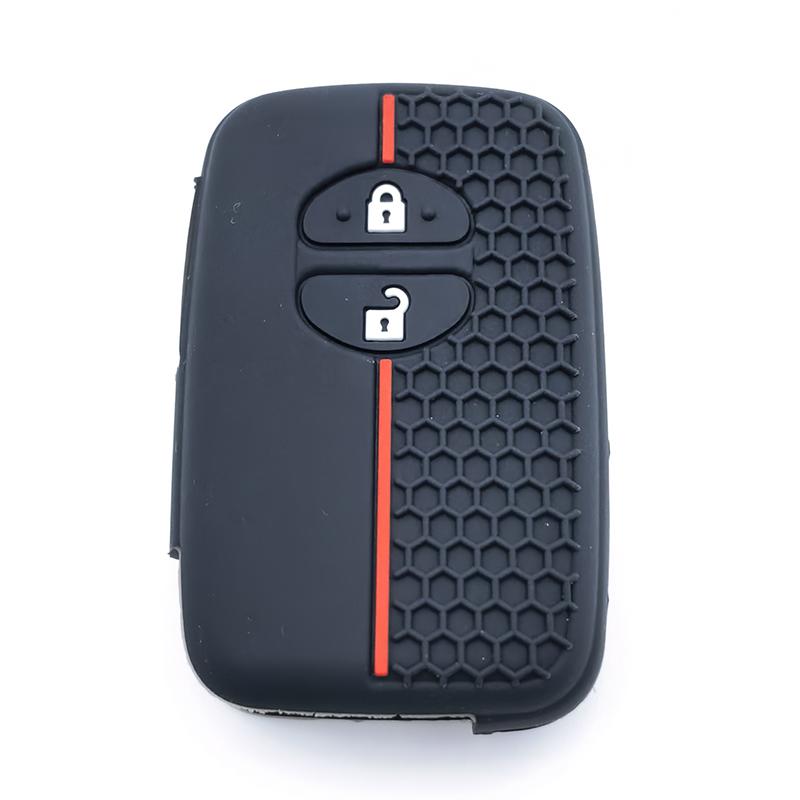 2 Buttons Silicone Remote Key Case Cover Shell Holder For Toyota Rav4 Land Cruiser Camry Highlander Prado Prius Accessories Fob
