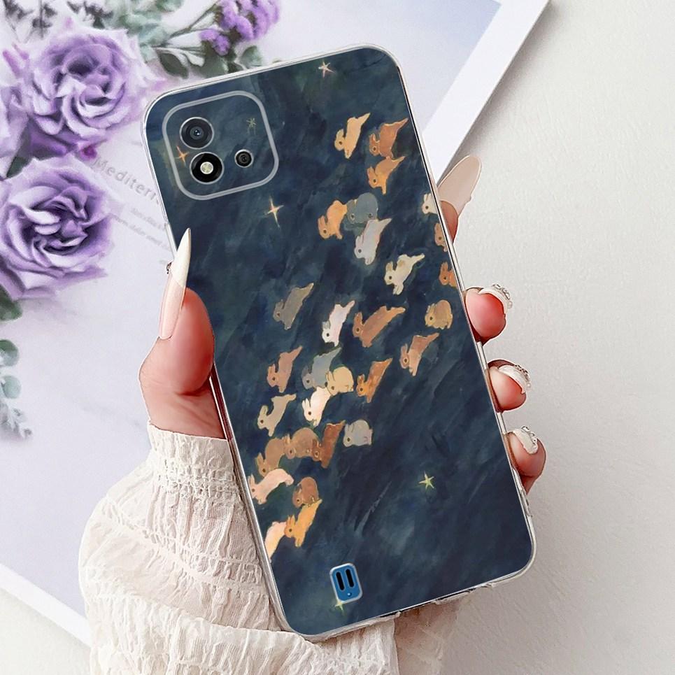 Cool Style Tiger Dragon Pattern Phone Case For Realme C11 2021 2020 C12 C15 Clear Soft Silicone TPU Back Cover RMX3231 Coques