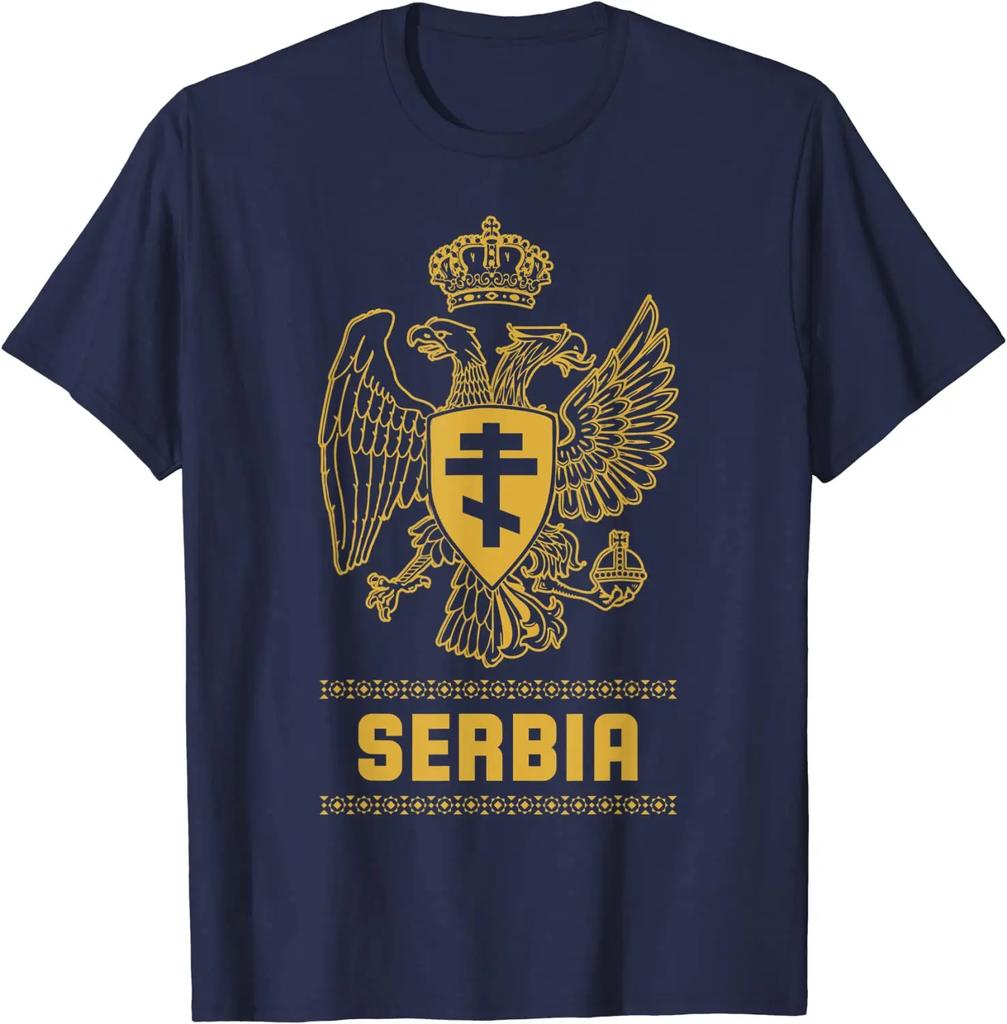 Serbia Serbian Serb Srbija Eagle Unisex TShirt Short Sleeve Casual Cotton ONeck Summer Shirt