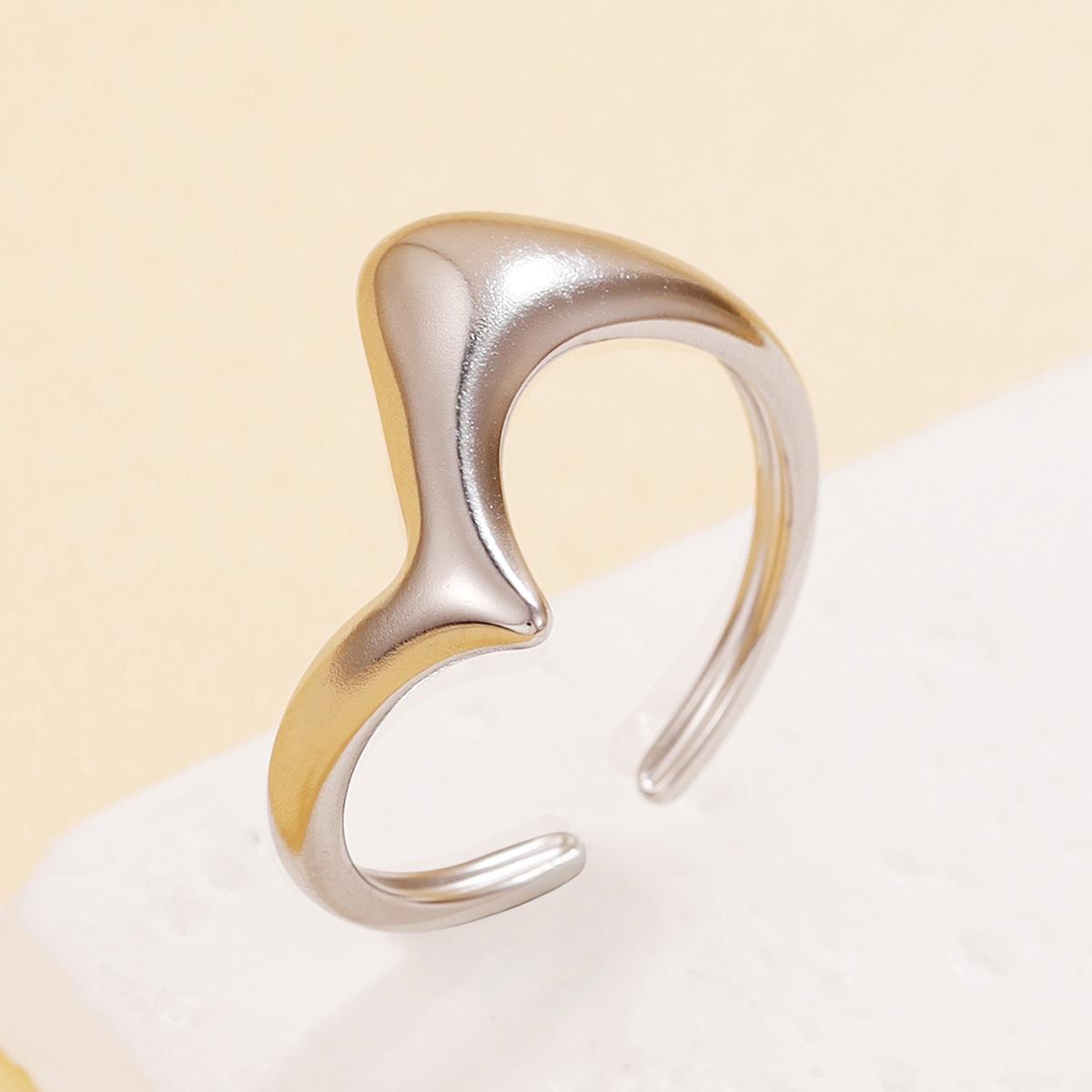 INS Style Geometric Thick Line Ring: Women s Twisted Metal Open Stainless Steel Jewelry