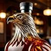 Eagle Head Whiskey Decanter, 350ml Glass Animal Liquor Bottle, 3D Bird Wine Dispenser with Stopper for Home Bar Decor, Gift Box
