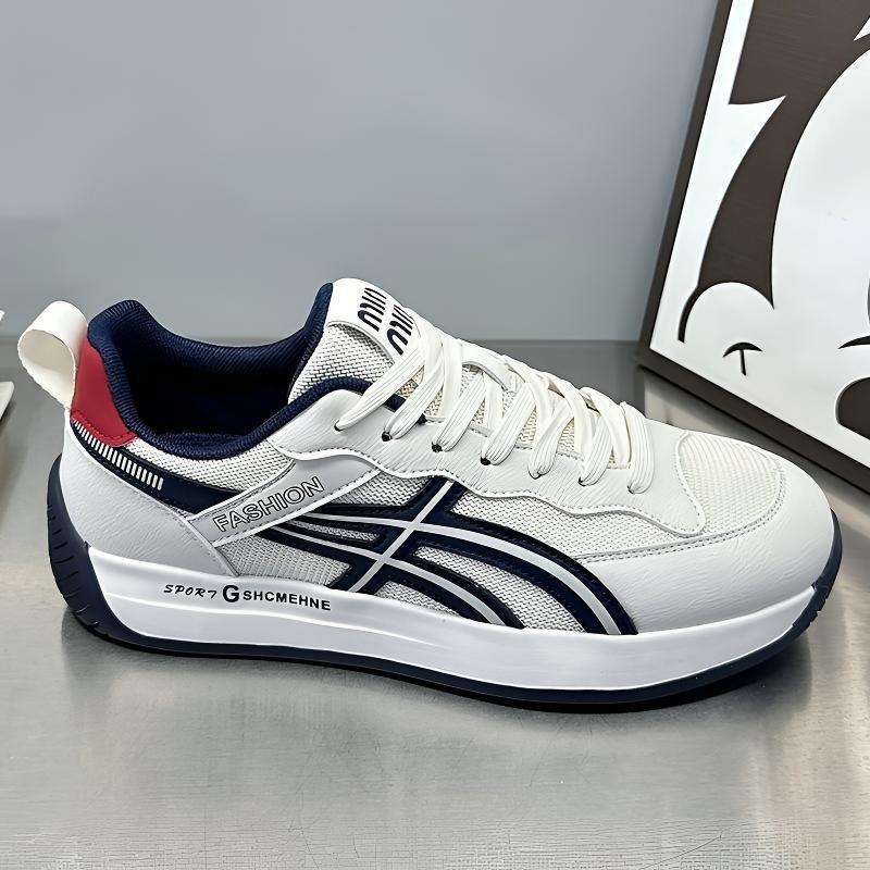 Summer casual low-top mesh flat-bottom lace-up fashion shoes, lightweight personalized trendy men's shoes