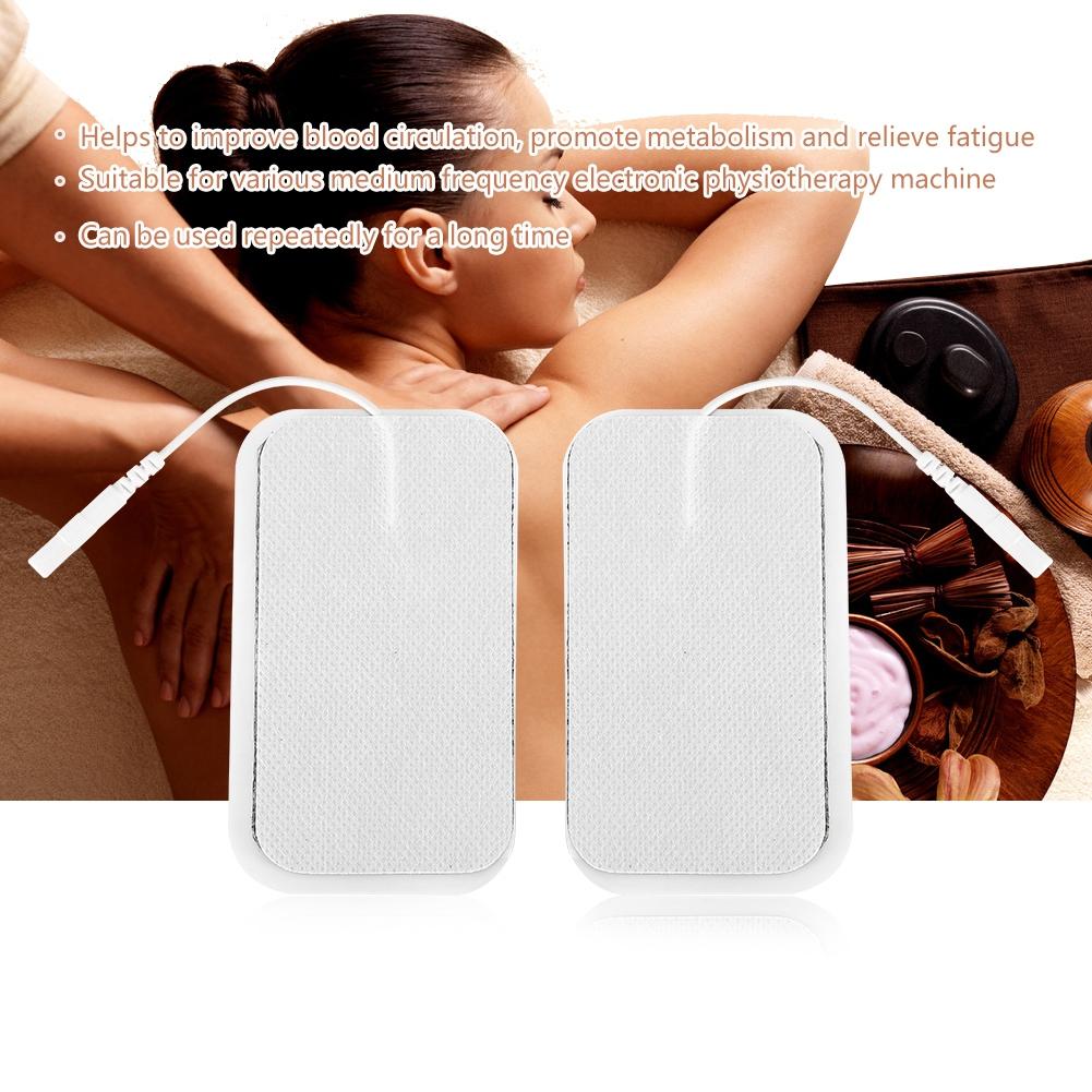 2Pcs Reusable Replacement Self adhesive Health Care Electrode Pads for Tens Massager