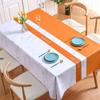 Tablecloth Wind Waterproof, Oil-Proof And Anti-Scalding Solid Color Pvc Tablecloth Coffee Table Cloth Beige