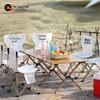 Bärbart Utomhus Fällbart Campingbord och Stolar Set