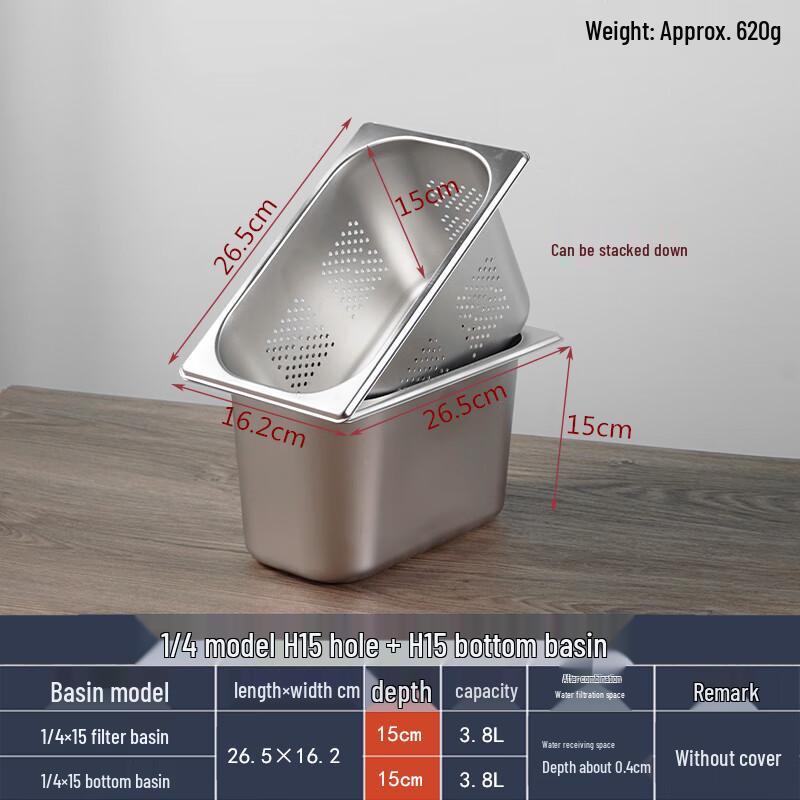 Commercial Stainless Steel Perforated Food Pan Set