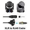 Poyiccot Short DMX XLR Cable, 3-Pin Male To RJ45 Female Adapter Conversion Cable, CAT5 Extension for DMX-CON Controller Series, 30cm