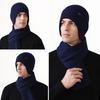 Thin Knitted Hat Scarf Kit Autumn Winter Outdoor Sports Ear Protection Warm Pullover Wool Hat for Men