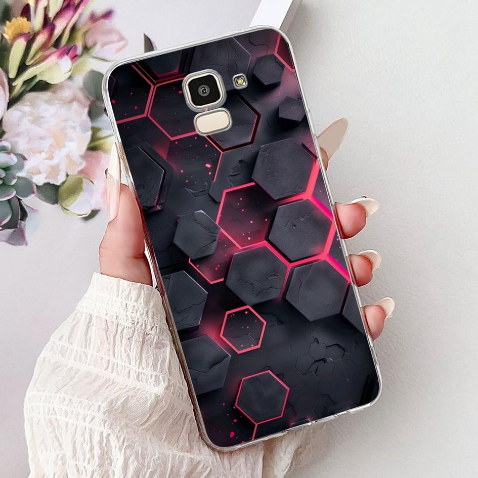 For Samsung Galaxy J6 2018 J600 SM-J600F Case Luxury Marble Dragon Soft Clear Silicone Phone Cover For Samsung J6 Plus J610 Capa