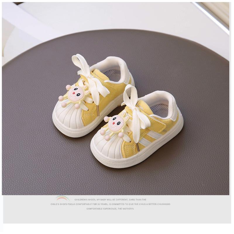 Girls Shoes Spring and Autumn Children Shell Head Sports Shoes Boys Board Shoes White Shoes Casual Soft Sole Baby Toddler Shoes