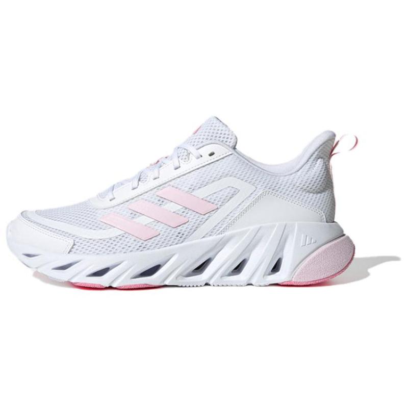 Adidas Slip Resistant Abrasion Resistant Low top Casual Shoes Women's White Pink Sneakers JH9855