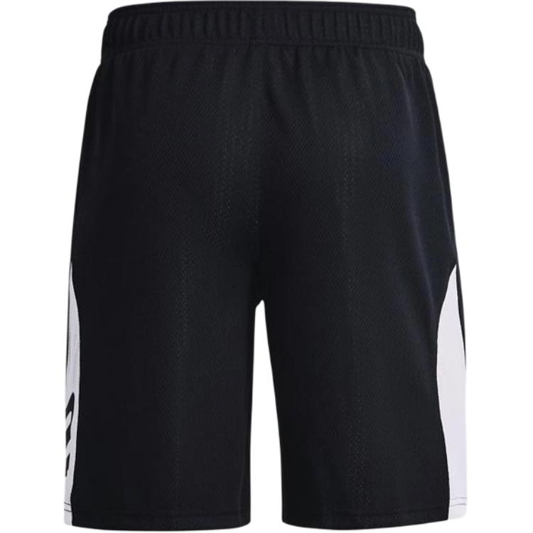 Under Armour Color Block Letter Print Lace-Up Straight Casual Shorts Men shorts Black 1361973-002