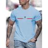 Men's 100 Polyester Summer Loose Plus Size Letter Print Slim Fit Comfortable Casual Sports Round Neck Short Sleeved T-shirt Top