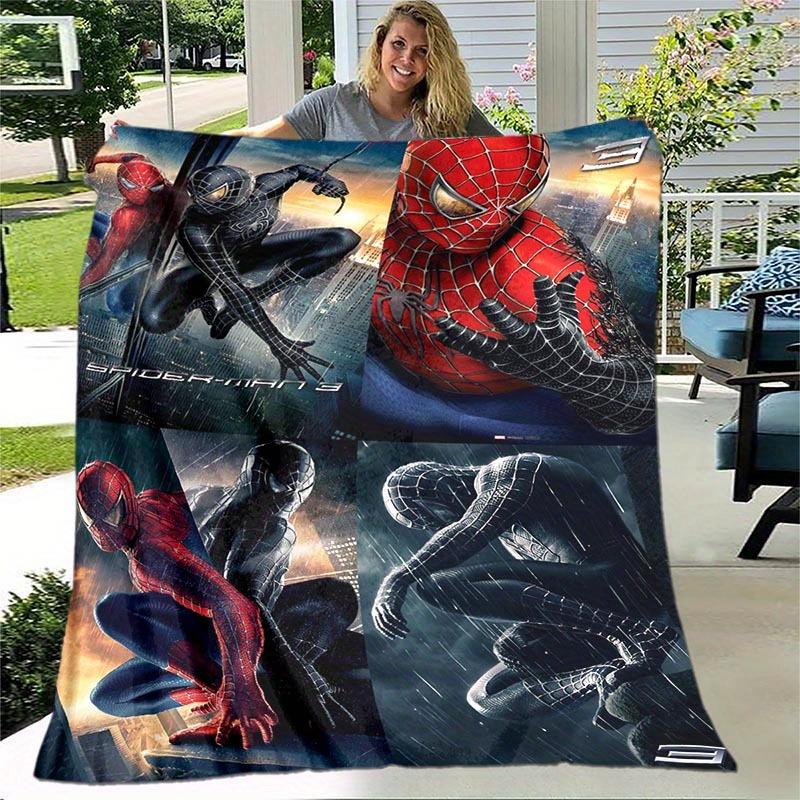 1pc Spider-Man Printing Blanket - Soft, All-Season Throw for Living Room, Bedroom,Personalized Gift with Adorable Cartoon Design