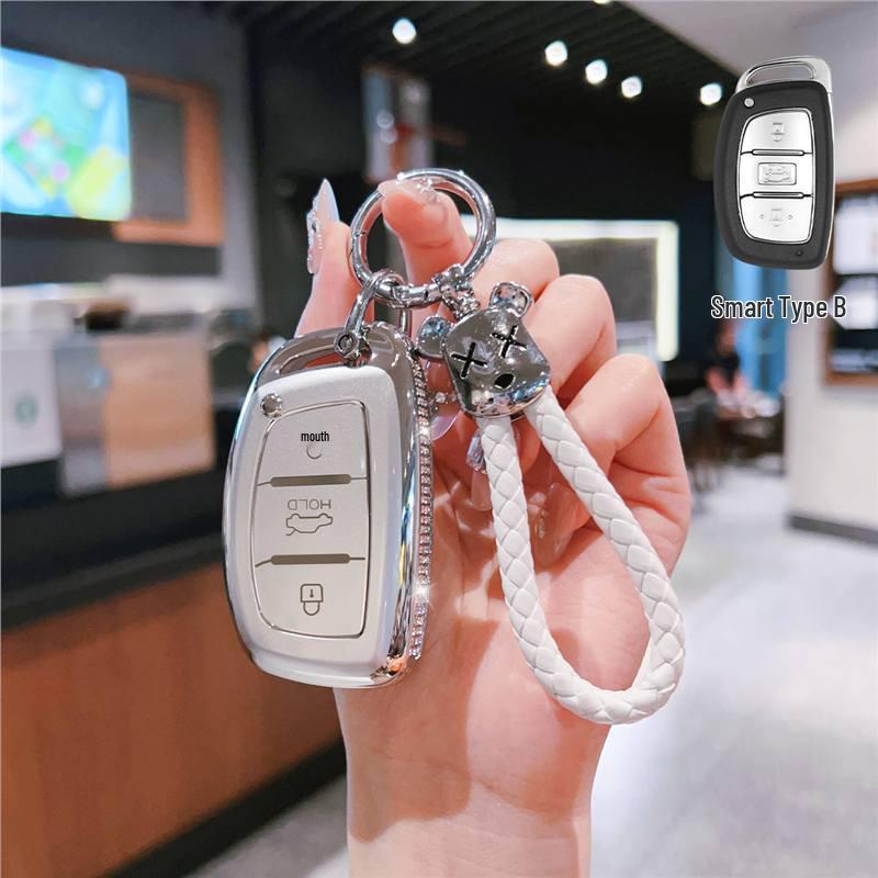 Suitable Key Case for Beijing Hyundai Elantra, ix35, Langdong, Mingtu, ix25, Yue Dong, Rena with Unisex Buckle