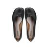 Spring Summer Autumn Women's Mirror Split Pig Hoof Shallow Sole Single Shoe with Skirt Hemline Flat Bottom Women Shoes