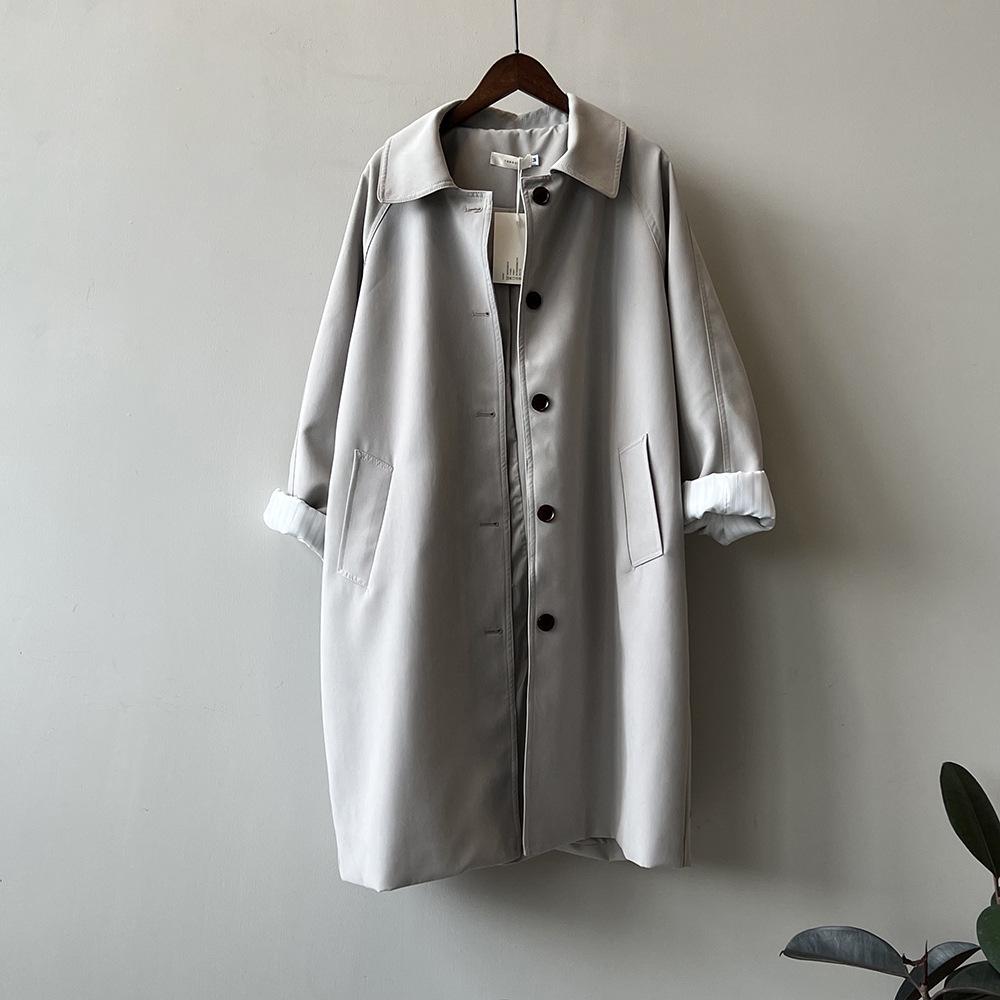 Yan Shuang Women's Korean Style Casual Trench Coat - Autumn Loose Fit Mid-Length Jacket (80861)