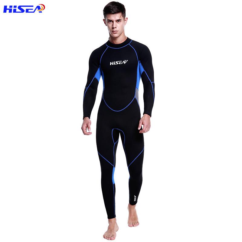 

3mm Couples Full Wetsuit, Long Sleeve & Pants, Warm Thick Swimsuit with Zipper, Jellyfish Protection, Ideal for Surfing 3XL