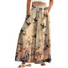 Women's High Waist Wide Leg Pants with Pockets Floral Print Casual Long Trousers Elastic Waistband Drawstring Closure