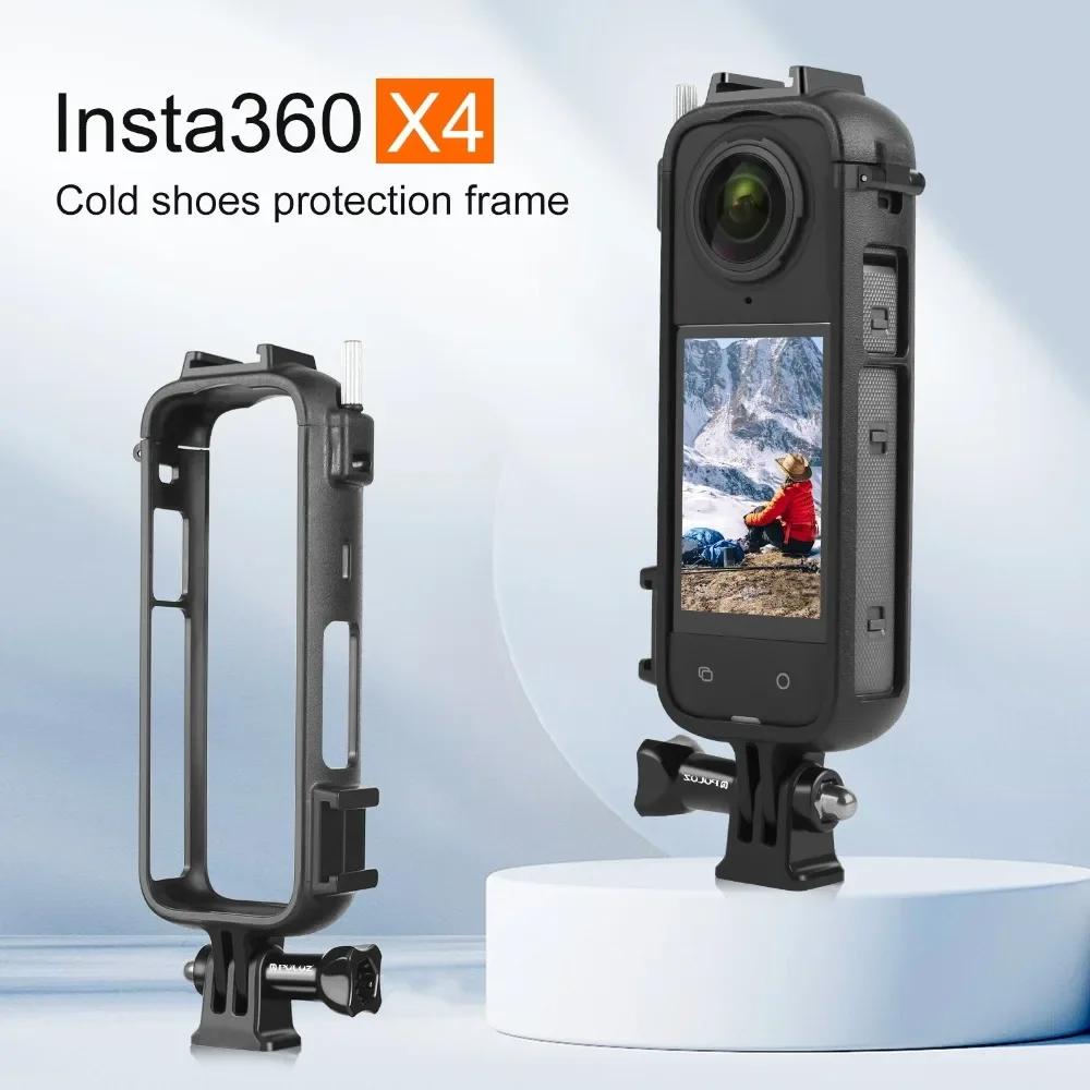 For Insta360 X4 X3 Protective Camera Housing Frame Case For Insta 360 X4 Anti Fall Action Camera Frame Camera Mount Accessories