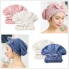 2 Pcs Coral Fleece Absorbent Hair Drying Fast Fast Drying Cap Dry Thicken Shower Women Shower Cap Microfiber Bathing
