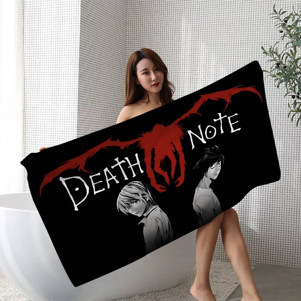 Death Note Anime Microfiber Beach Towel Absorbent Quick Dry Soft Yoga Swimming Resort Mountain Climbing Towel W30*H60(CM)