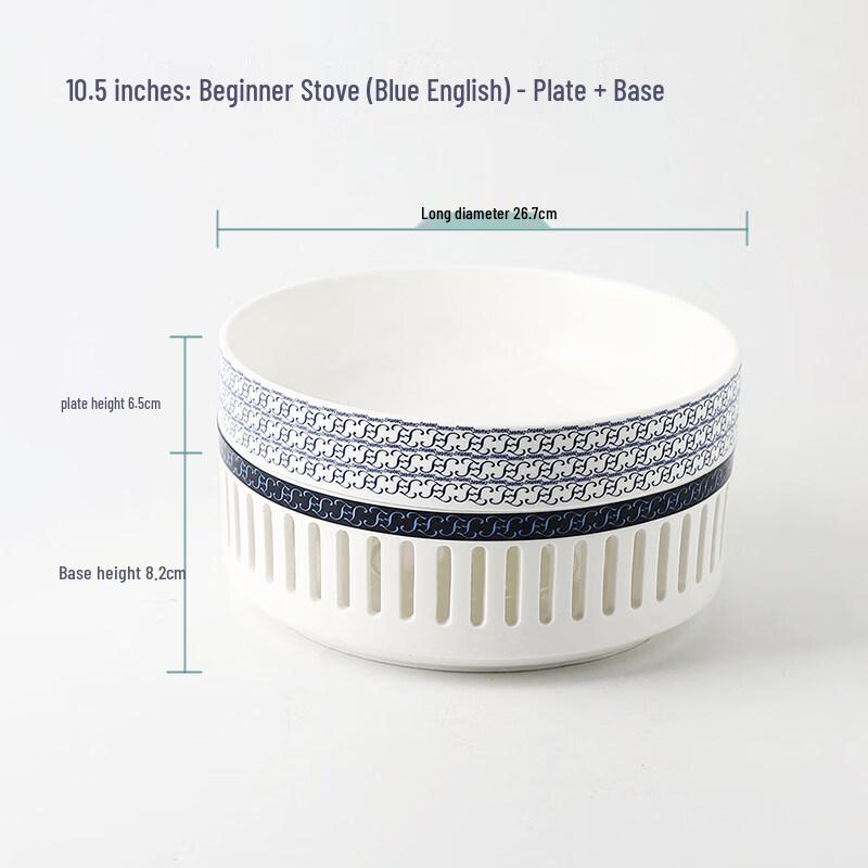 Ceramic Round Warming Serving Plate with Candle Holder