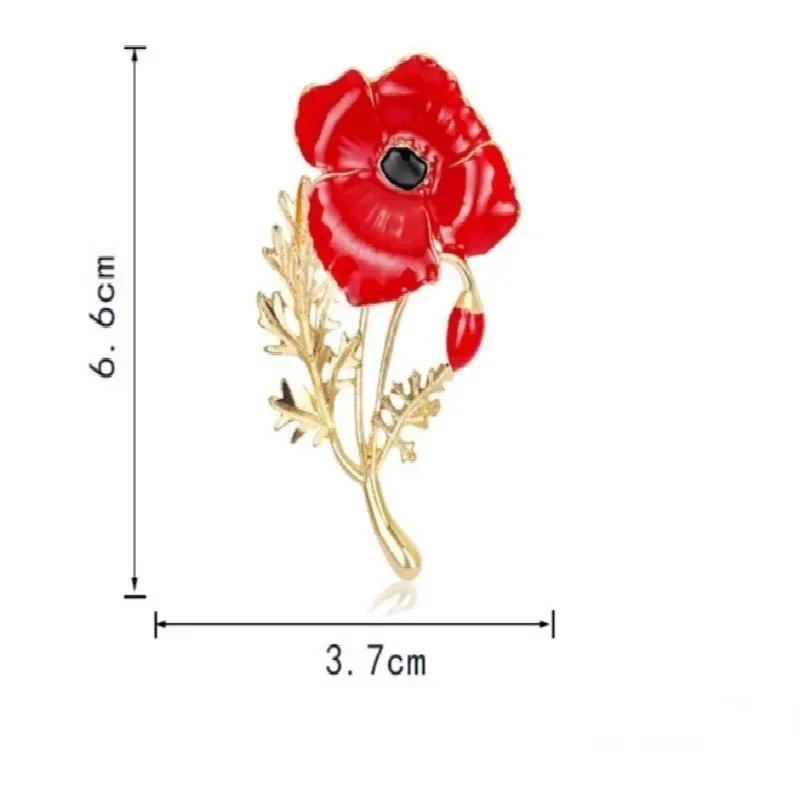 1 Pcs Women Fashion Red Flower Pearl Peony Brooches Corsage Jewelry Luxury Temperament Mother's Day Gift Fashion Accessories