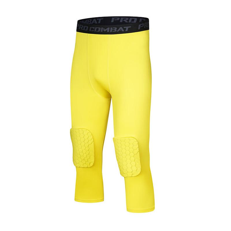 Men's Honeycomb Padded 3/4 Compression Pants