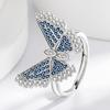 925 Sterling Silver Jewelry Fashion Light Luxury Butterfly Zircon Ring Birthday Party Anniversary Gift