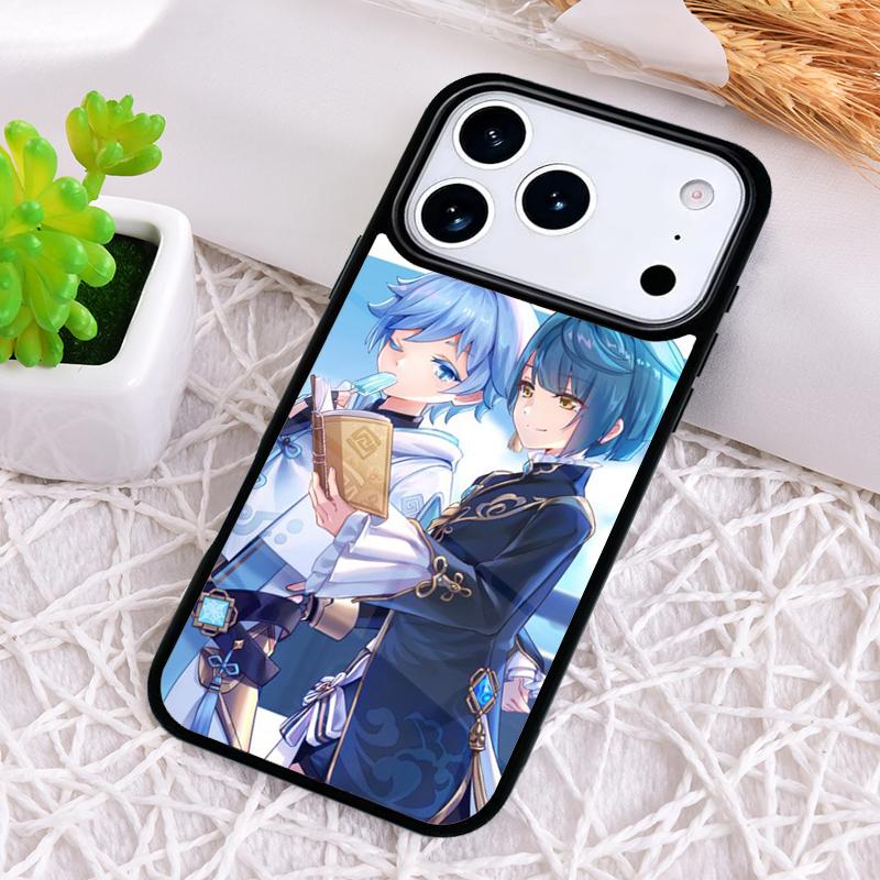 

Genshin Impact Xingqiu Phone Case for iPhone 17 Air 16 15 11 12 14 13 Pro Max Shockproof Cover iPhone 14 Pro