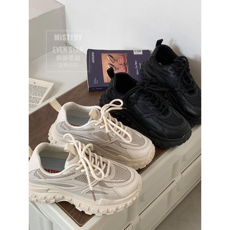 Retro Durian Sole Dad Shoes Women's Platform Sneakers New Versatile Height-increasing Casual Shoes 686