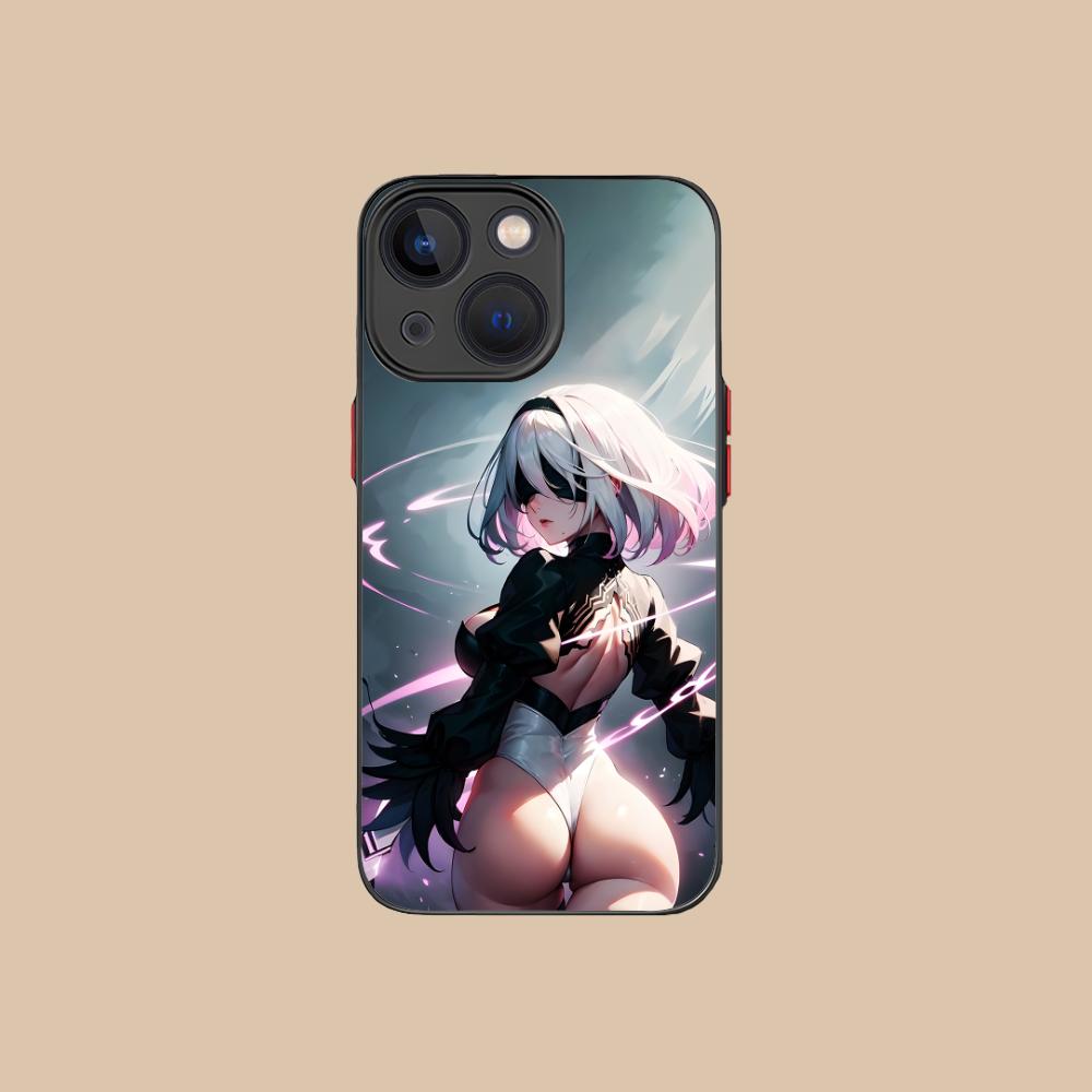 Anime Nier 2B Silicone Mobile Phone Case for iPhone 17 16 15 14 13 12 11 X XR XS Air Pro Max Plus Mini Colorful Cover