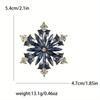 Women Men Fashion Exquistie Crystal Snowflake Christmas Festival Badges Pin Elegant Lady Party Banquet New Year Gift