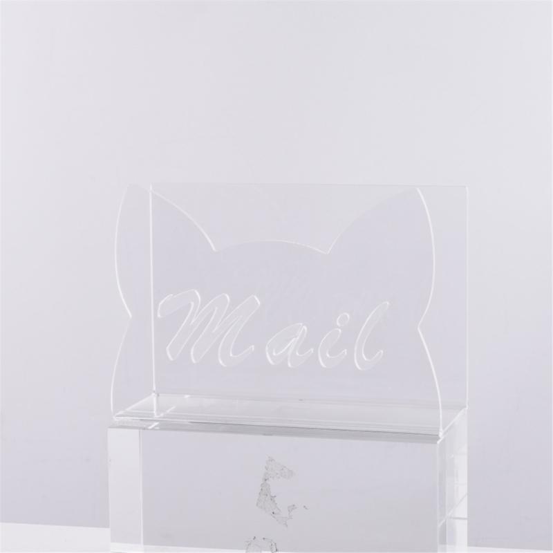 Transparent Acrylic Desktop Letter Organizer For Office Home Clear Paperworks Storage Rack for Folders Books Bill
