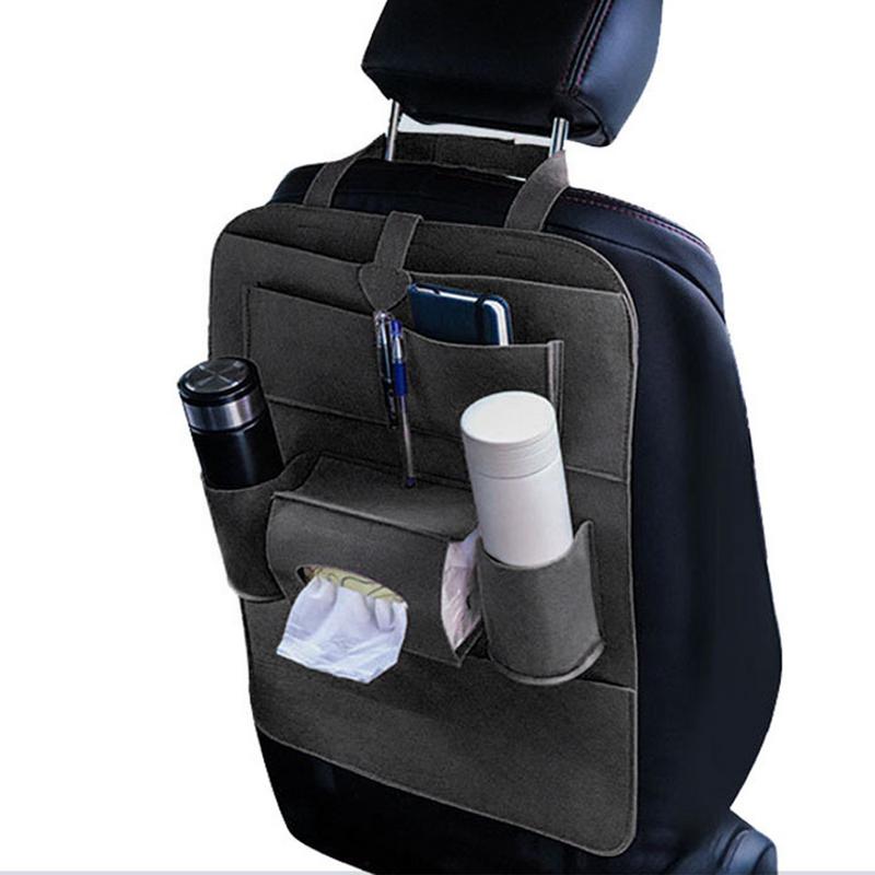 Kick Mats Back Seat Protector Waterproof Felt Easy Installation Seat Back Protector With Storage Pockets Car Supplies