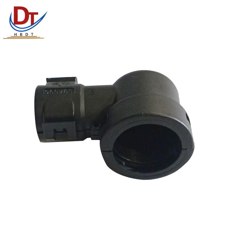 Automotive Wiring Harness Elbow Tail Clamp with Black Plastic Protective Shell and Fixing Clip