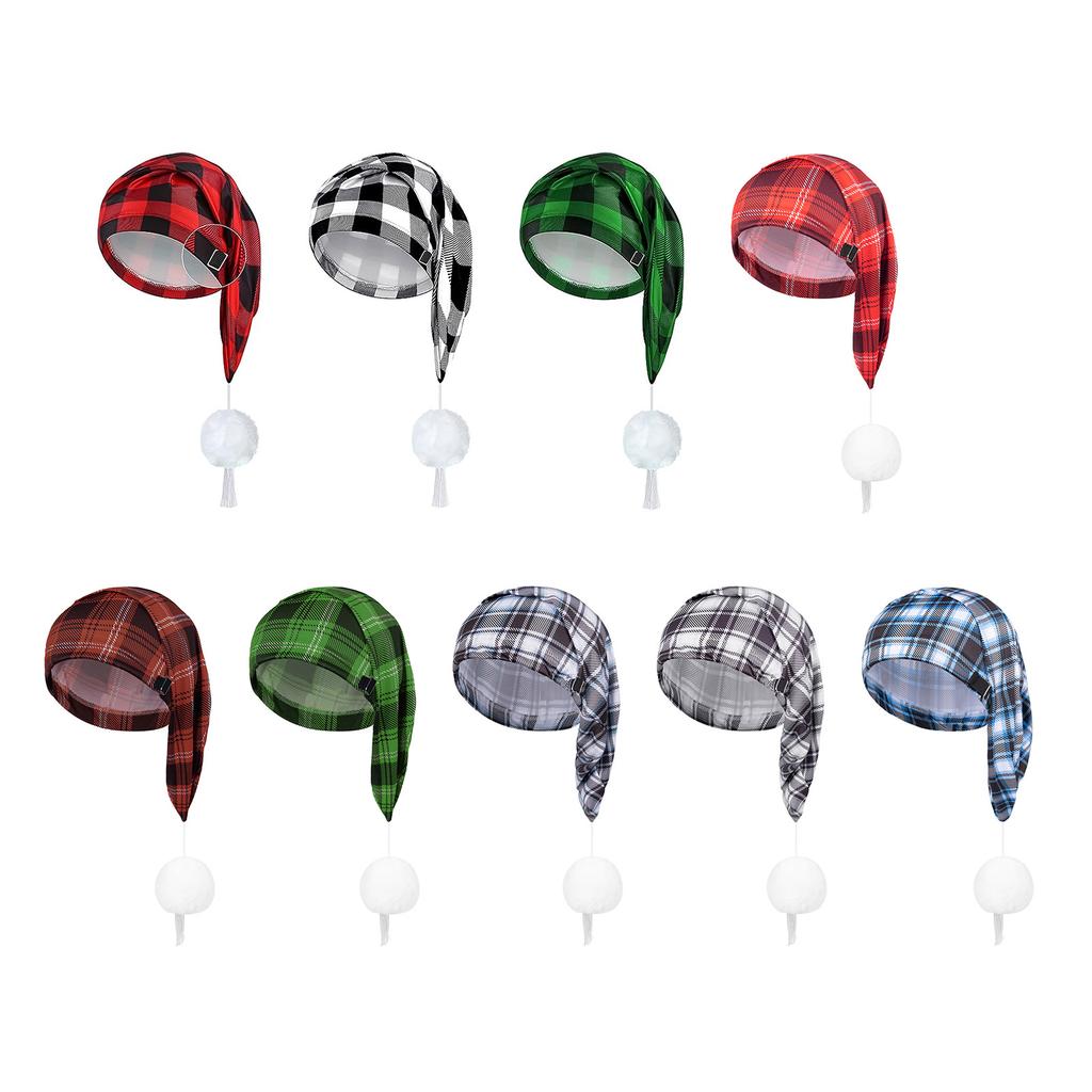 Festive Christmas Santa Hat with Pompoms for Holiday Parties Giving Kindness New Year Party Cosplay Accessories