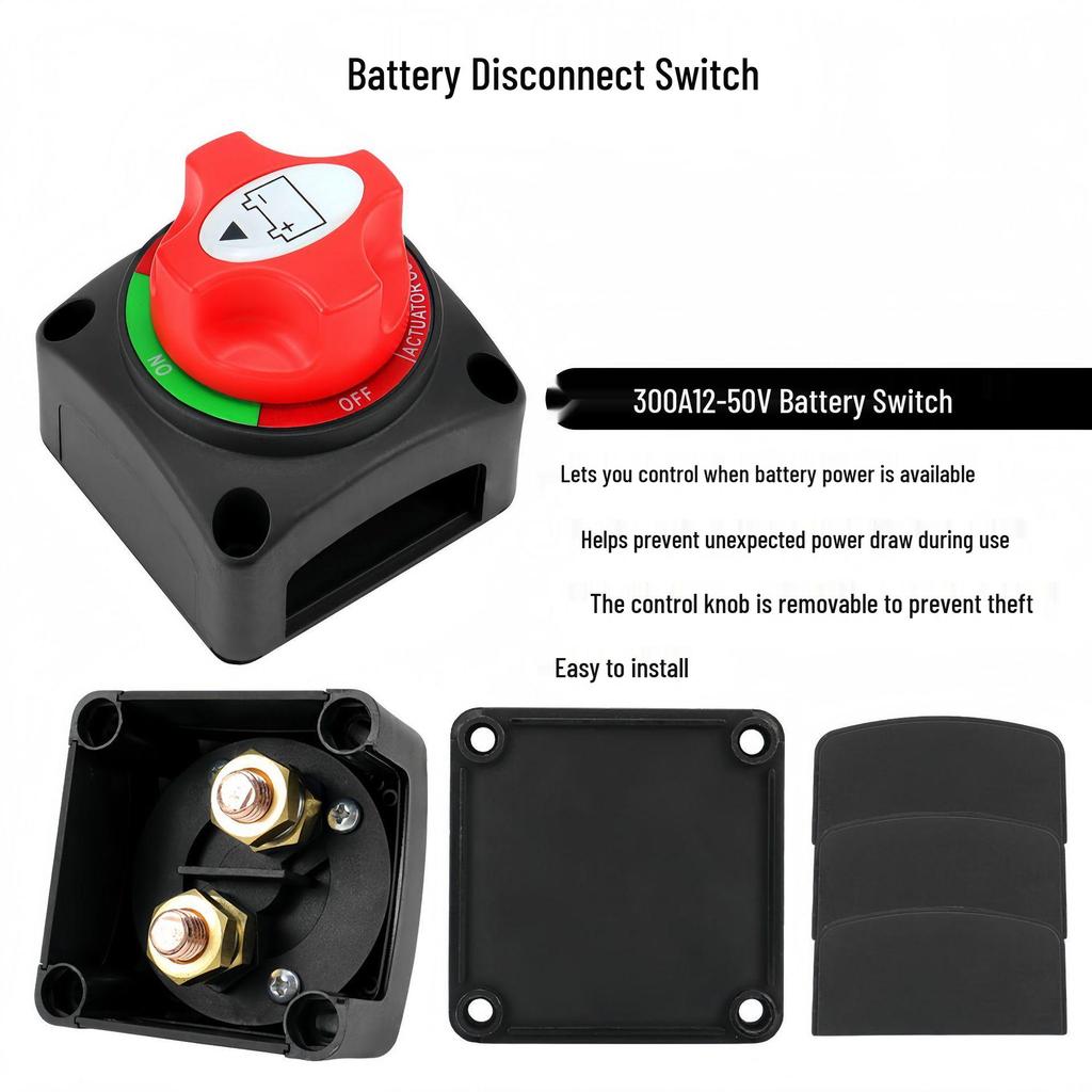Motorcycle & Car High-Power Battery Cutoff Rotary Switch