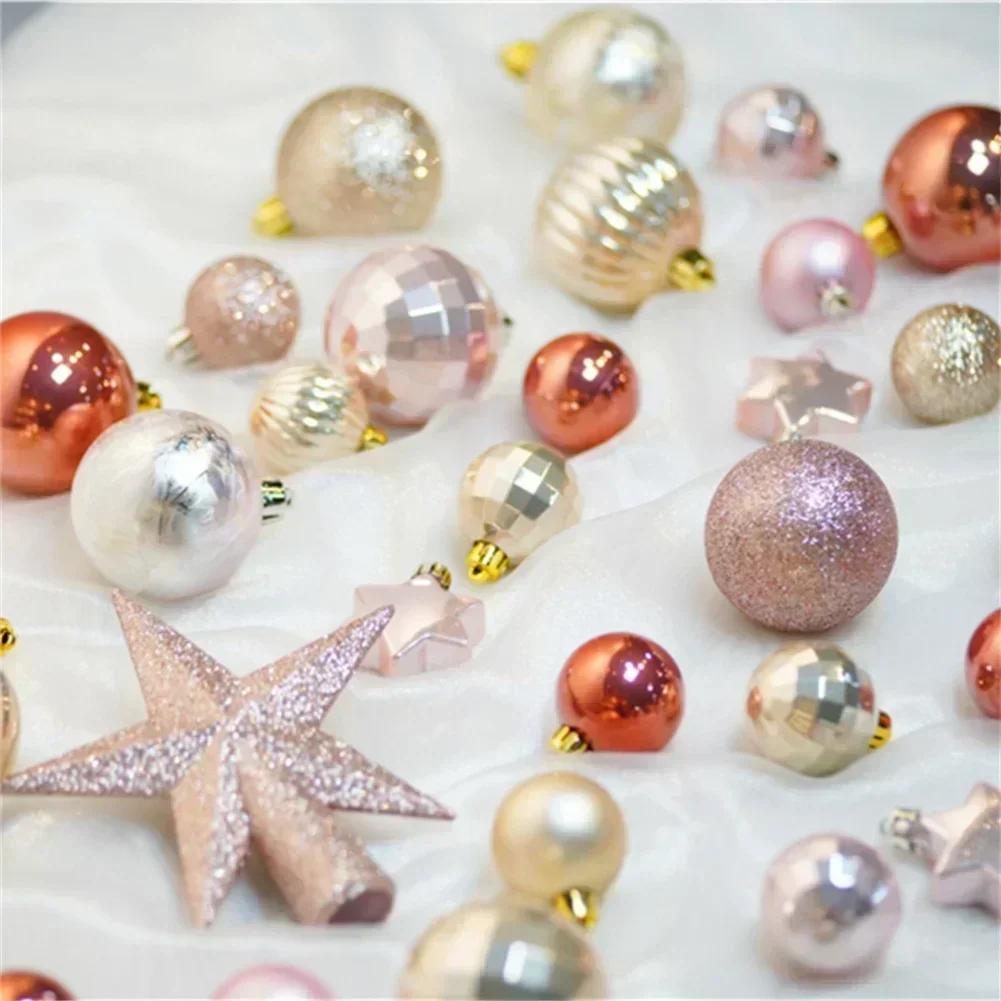 34/35PCS Christmas Decoration Ball Hanging Christmas Tree Ornaments For Home Decor New Year Navidad Pendant Ball Accessories