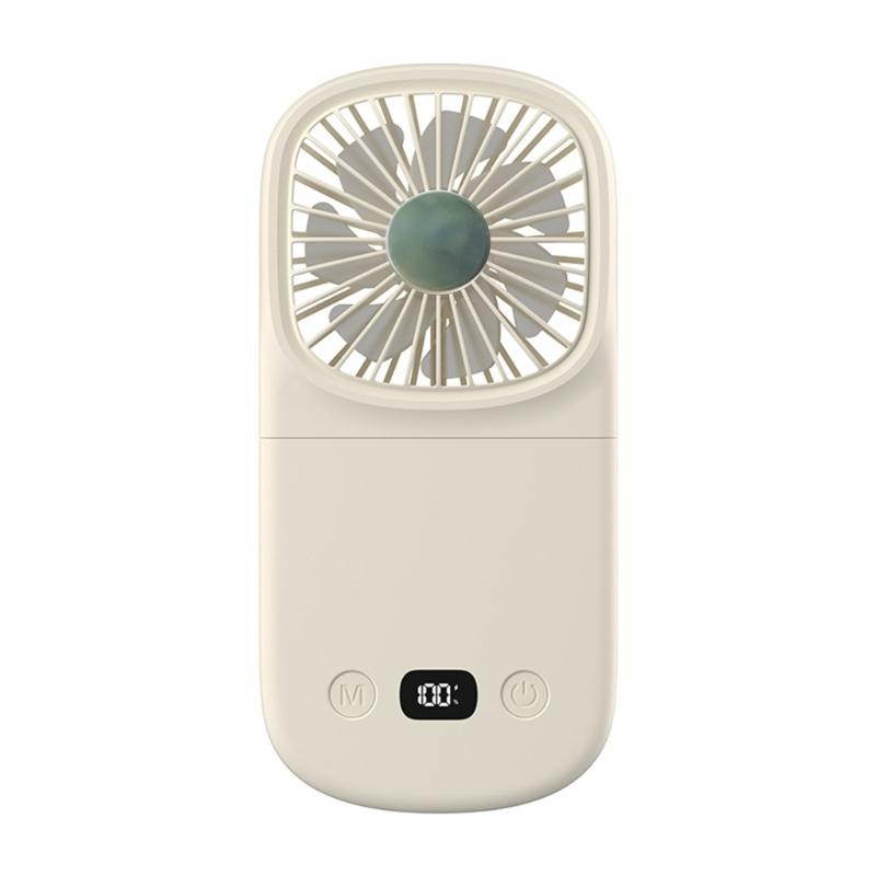 

Handheld Fan Small Fan Outdoor Cooling Fan 1200mAh Table Fan 100 Speed Setting Suitable for Travel and Outdoor Activity білий