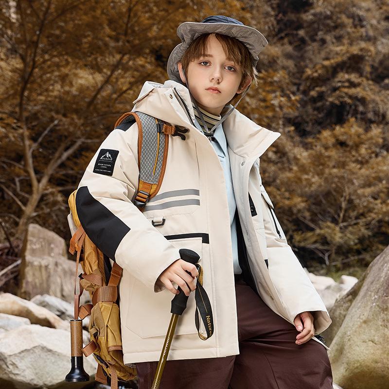 Kids' Down Jacket 2025: New Style Boy & Girl White Duck Down Parent-Child Coat, Winter Clearance.