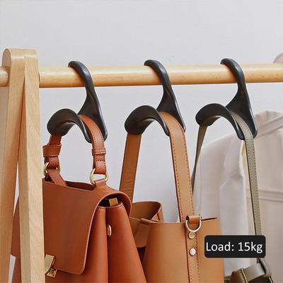 Portable Plastic Hanging Storage Rack Closet Rod Anti-Damage Wardrobe Bag Hook Hanger Hook Wardrobe