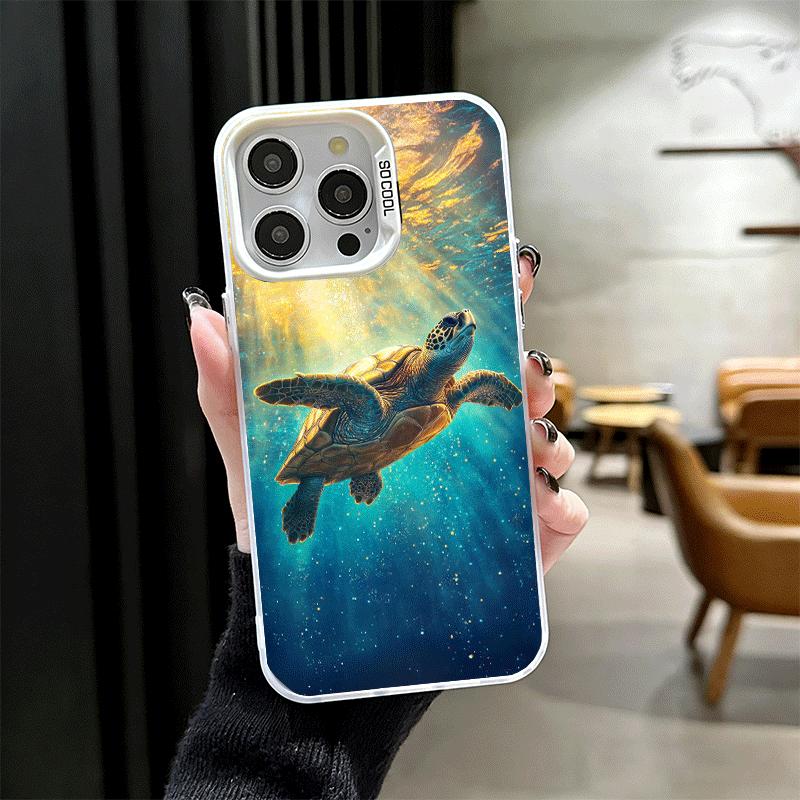 Summer Sea Turtle Cute Soft Phone Case for iPhone 15 16 17 Pro Max 17Air 16E 14 Plus 13 12 Mini Shockproof Cover Back Shell