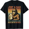 Just A Dad Who Always Came Back With The Milk Short Sleeved Round Neck Y2k Tshirt Men Clothing In Top & Tees Mens T-Shirt 35890