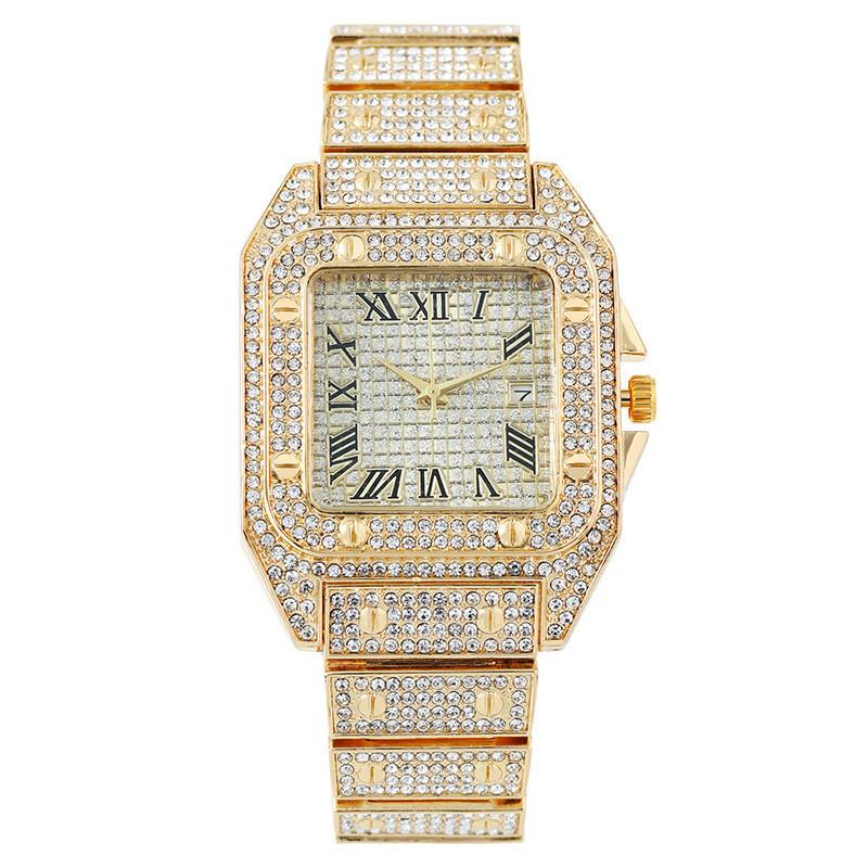 Fashion Square Full Rhinestones Ladies Watch With Quartz Movement For Women Gift