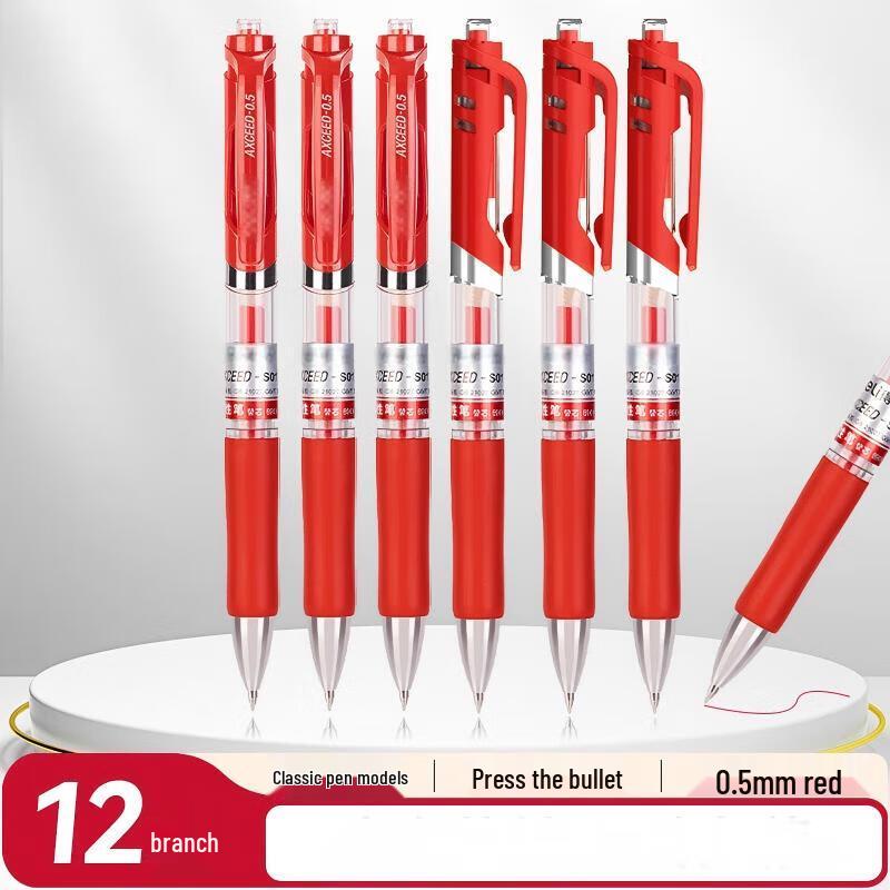 Gong Deng Deng Retractable Gel Pen красный
